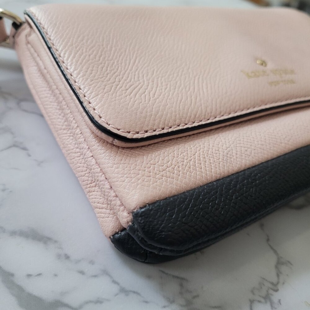 Kate Spade Greene Street Karlee Crossbody PXRU7582 – Punch Pink with Black Trim - Picture 5 of 9